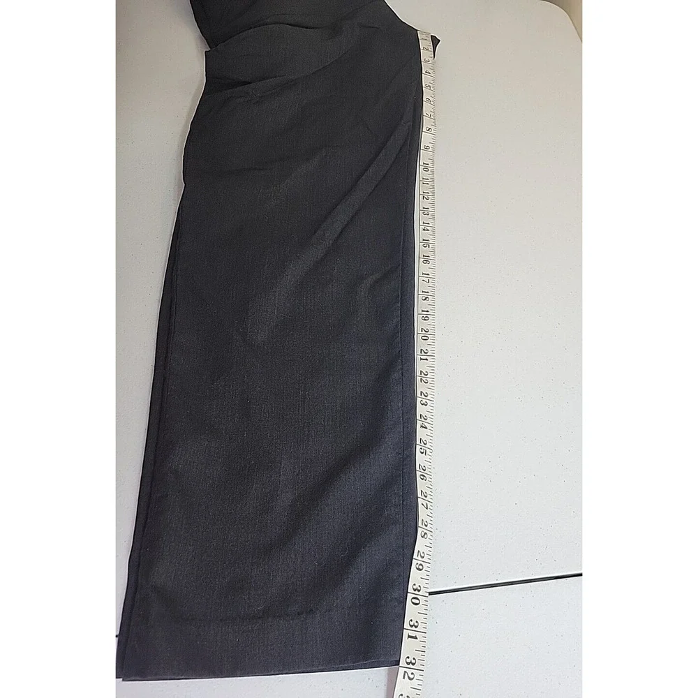 Lands' End Black Straight Leg Wool Career Casual‎ Dress Pants Mens Size 34 Long